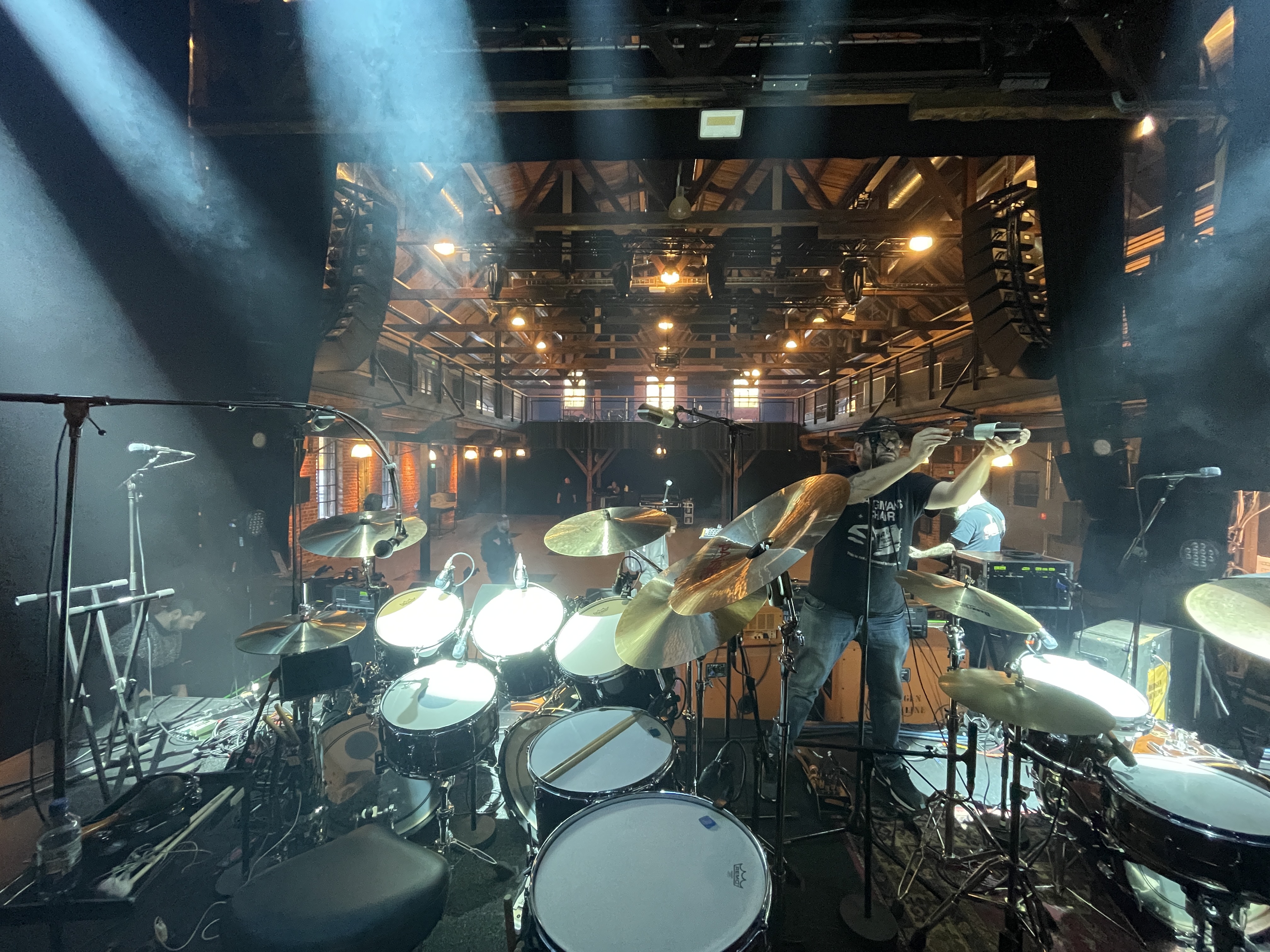 Stage with drums